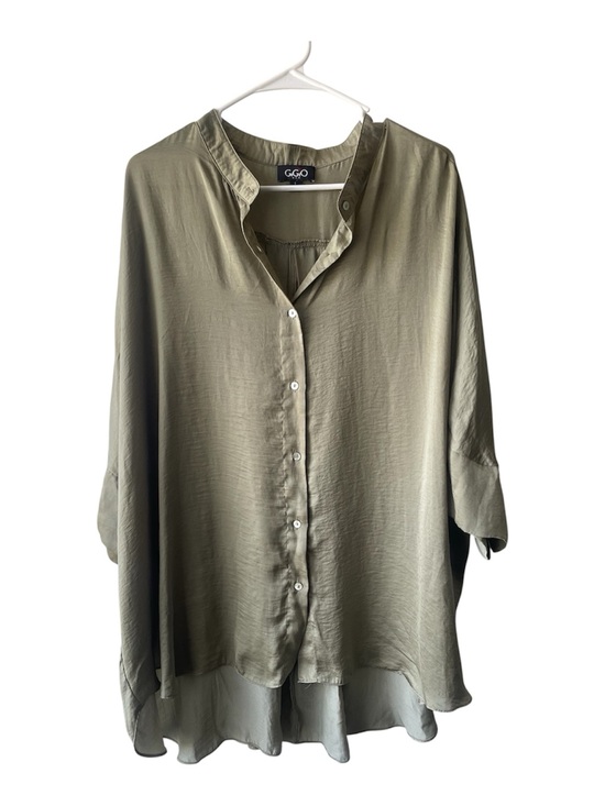 Gigio Tops - GGO Olive Relaxed Button-Down Tunic Shirt